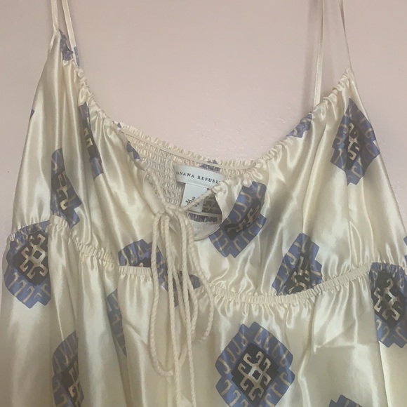 BANANA REPUBLIC MAXI DRESS FULL LENGTH DRESS NEW SILK SCARF PRINT BOHO GEOMETRIC - Picture 8 of 16